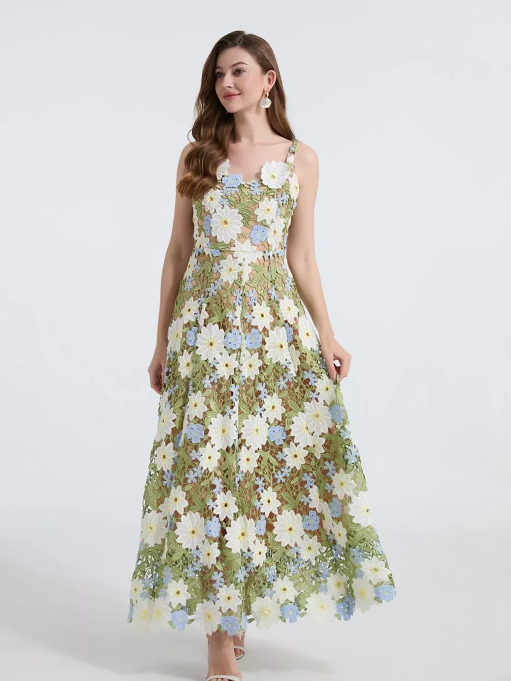 Floral Embroidered Maxi Dress, image 5