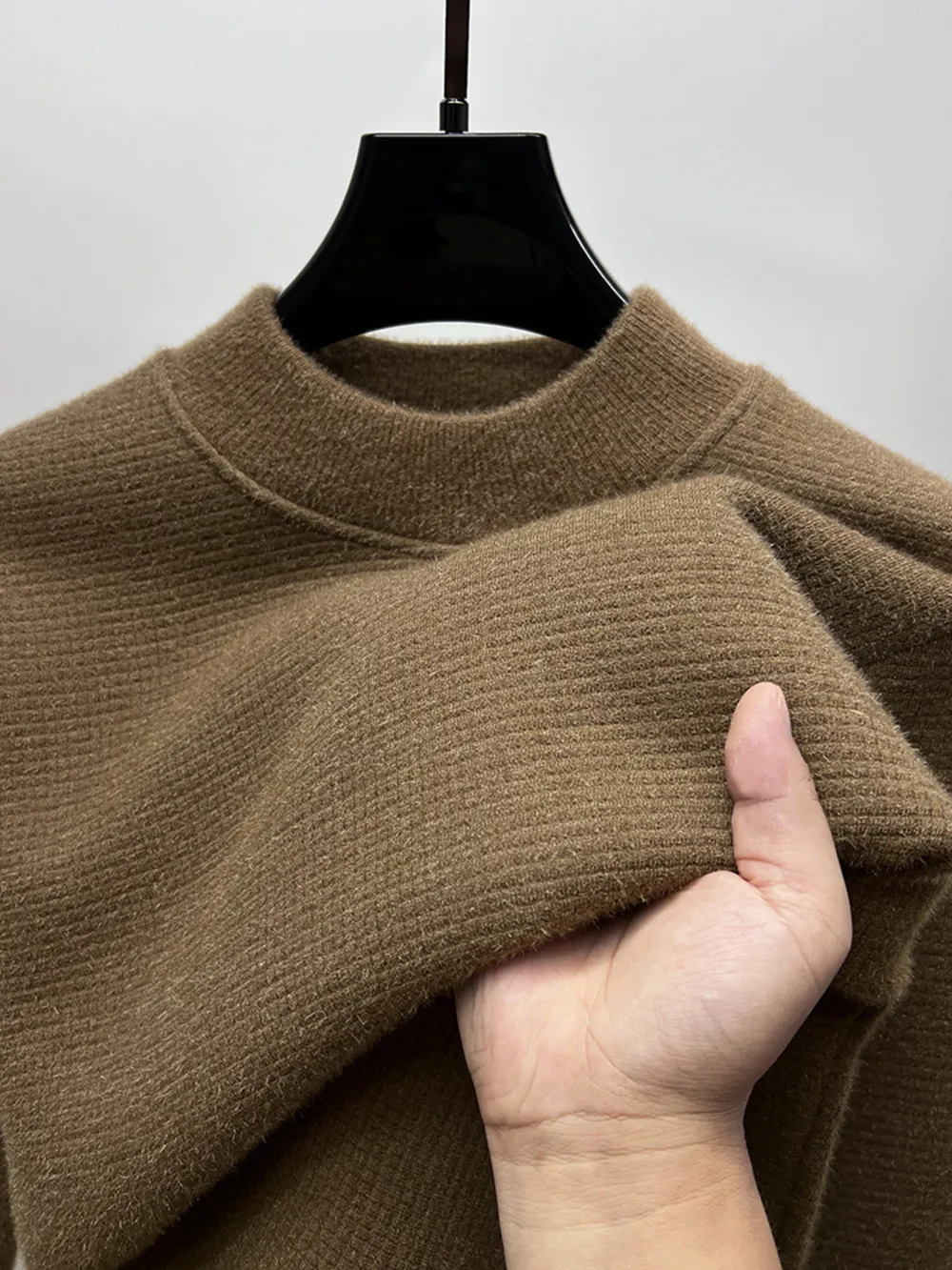 Men's Textured Long Sleeve Sweater, image 8