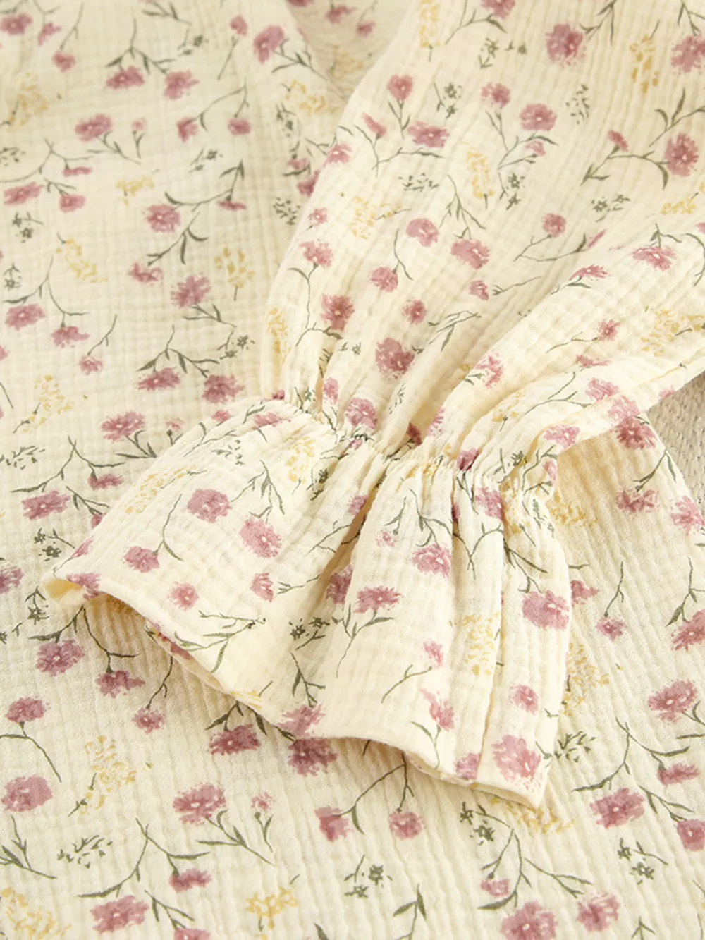 Floral Print Button-Down Top and Pants Lounge Set, image 8