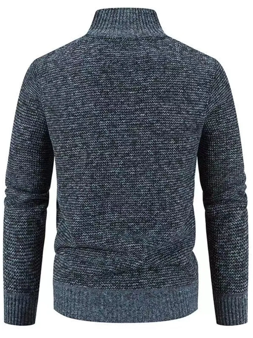 Men's Plus Size Ribbed Hem Zip Up Cardigan, image 10