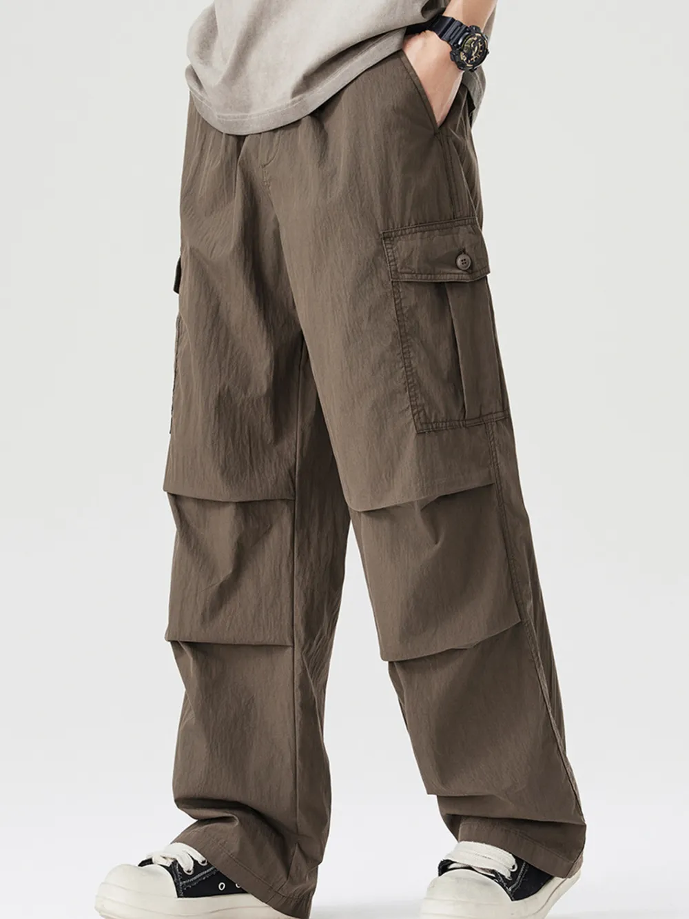Men's Full Size Loose Fit Cargo Pants Plus Size, image 5