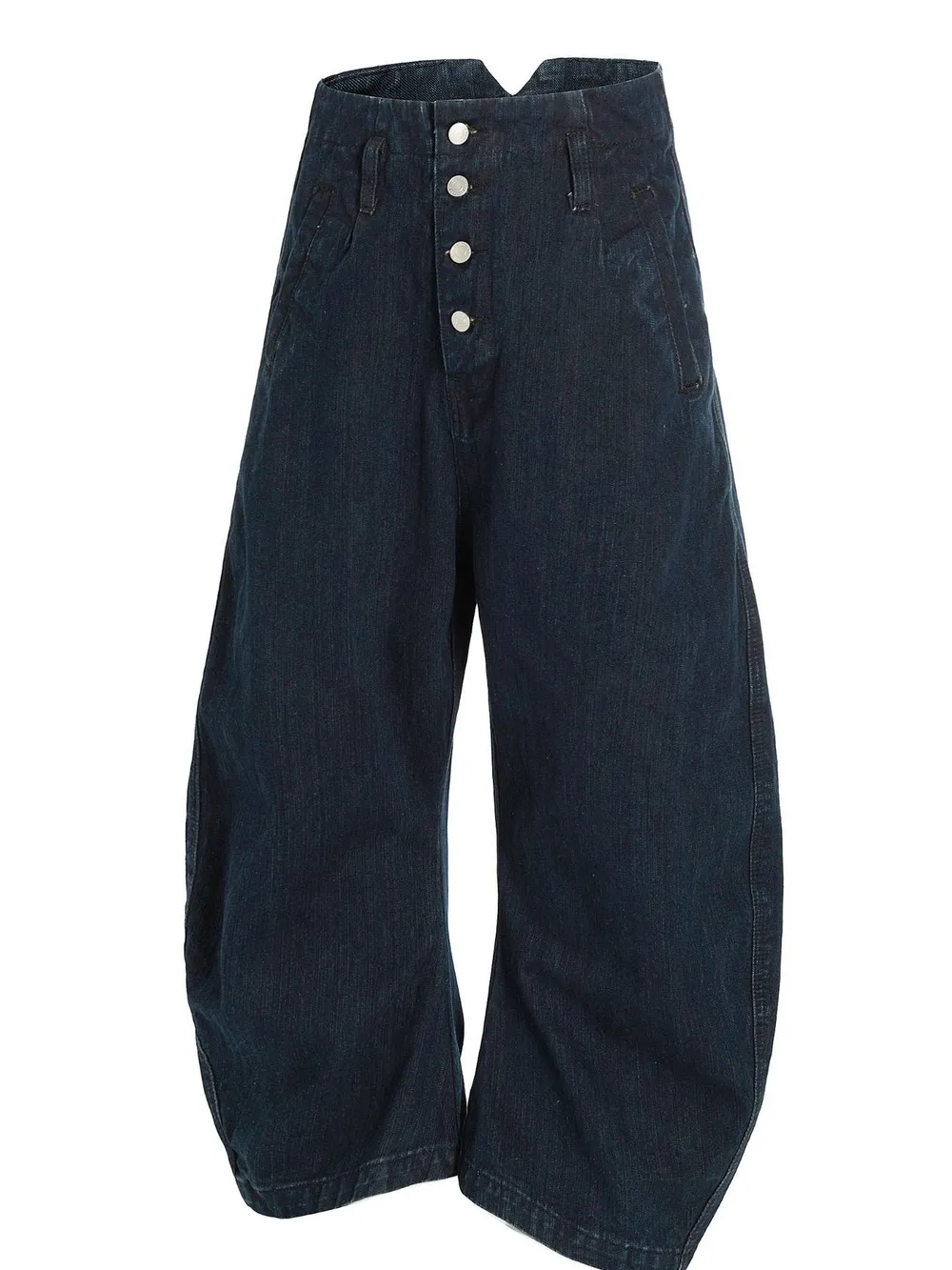 Men's Washed Button Fly Curved Jeans, image 2