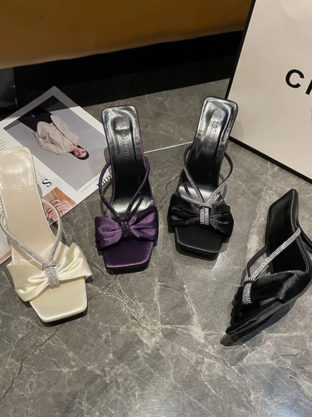 Bow Mid Heel Sandals, image 2