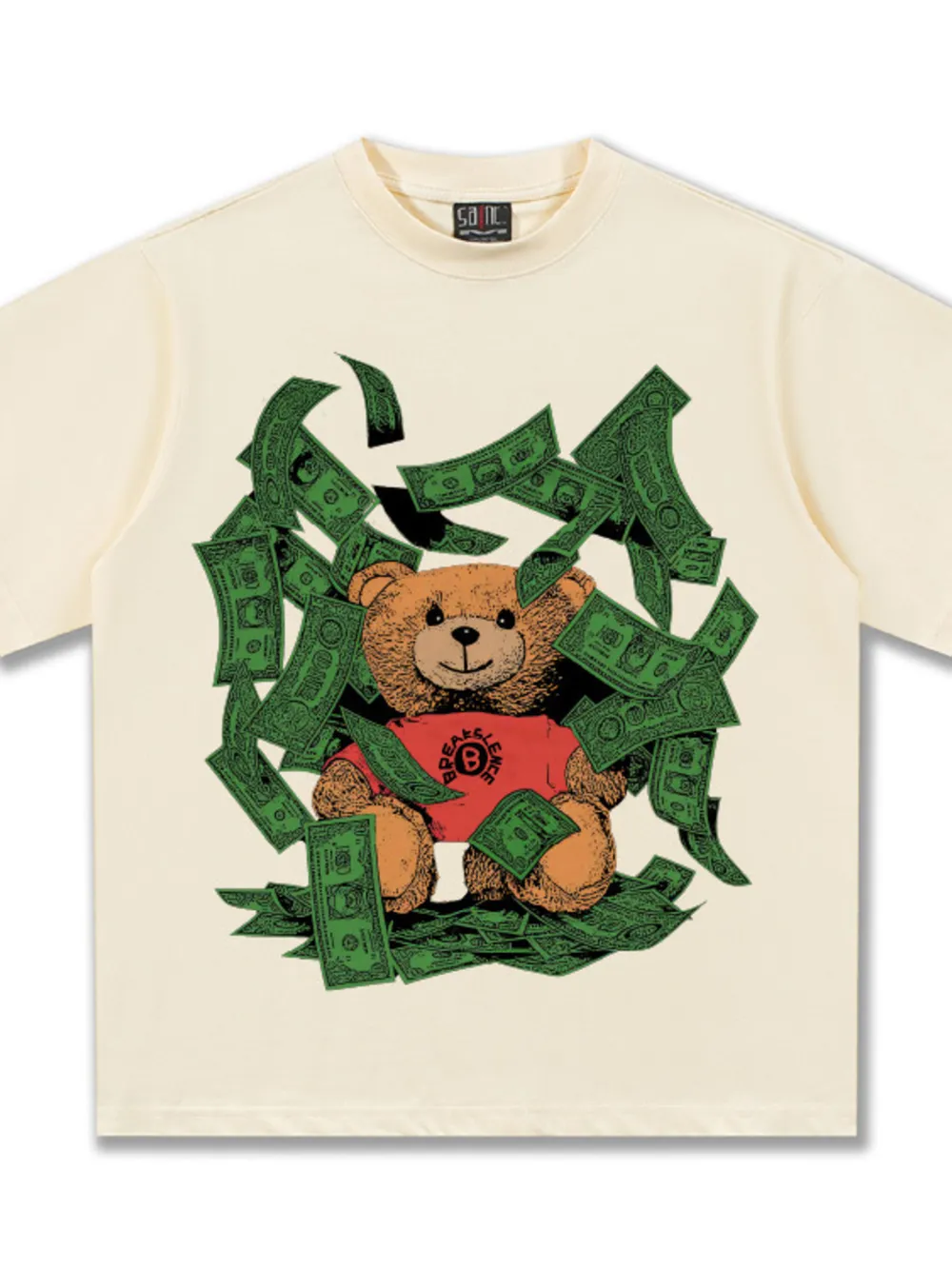 Men's Money Bear Graphic Short Sleeve T-Shirt, image 7