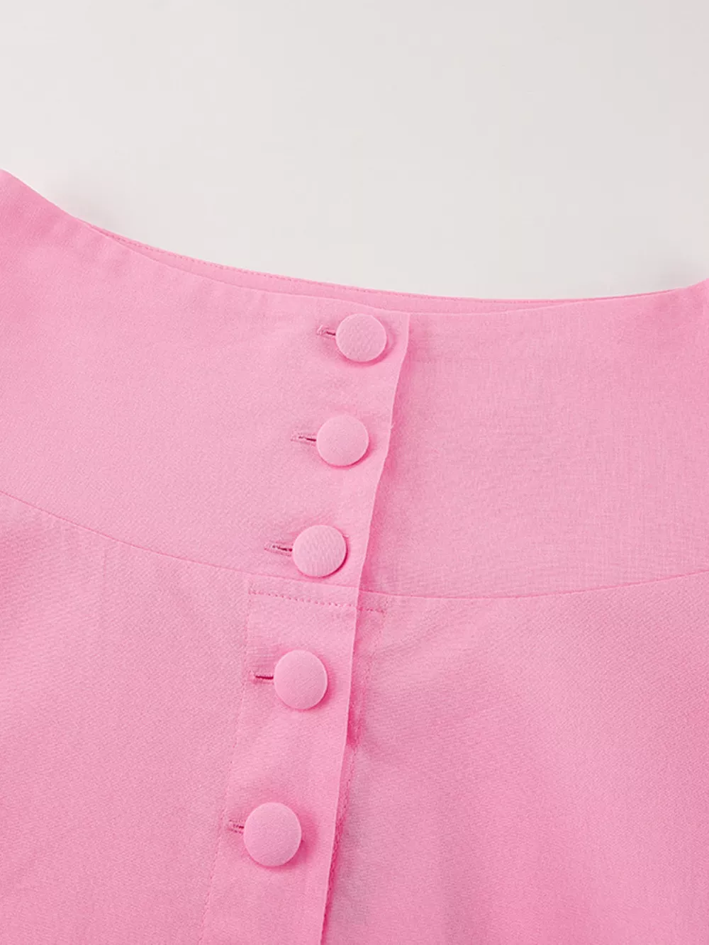 Cap Sleeve Button-Down Crop Top and Midi Skirt Set, image 15