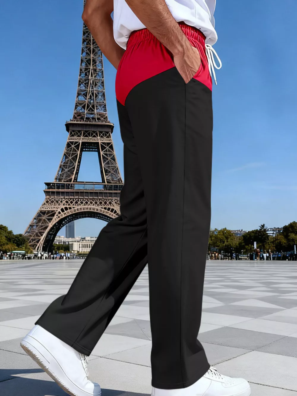 Men's Full Size Two-Tone Relaxed Fit Pants Plus Size, image 7