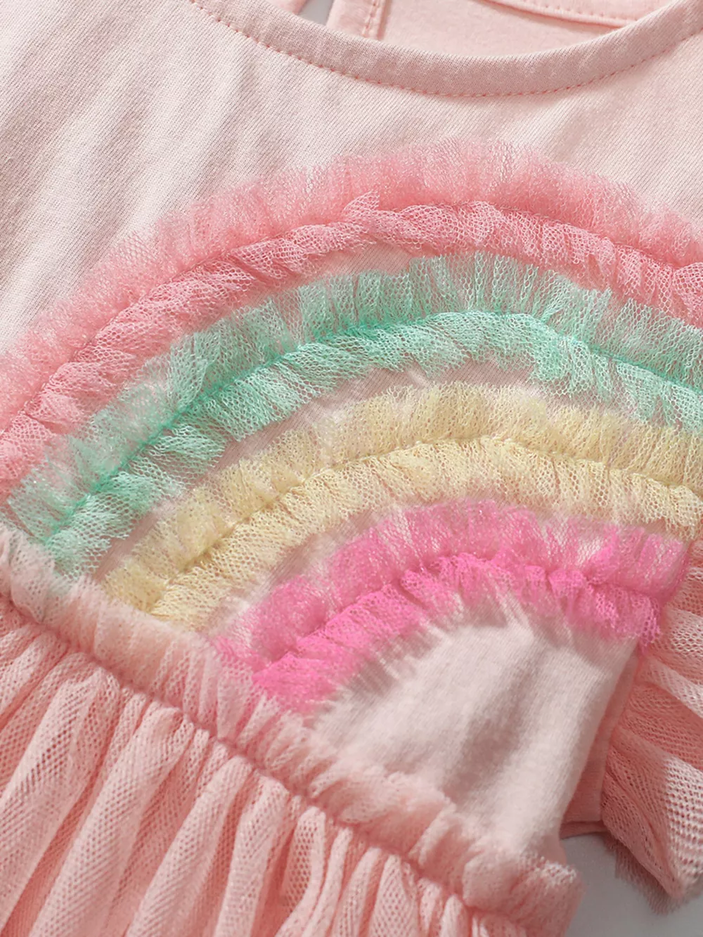 Children's Rainbow Applique Tulle Dress, image 3