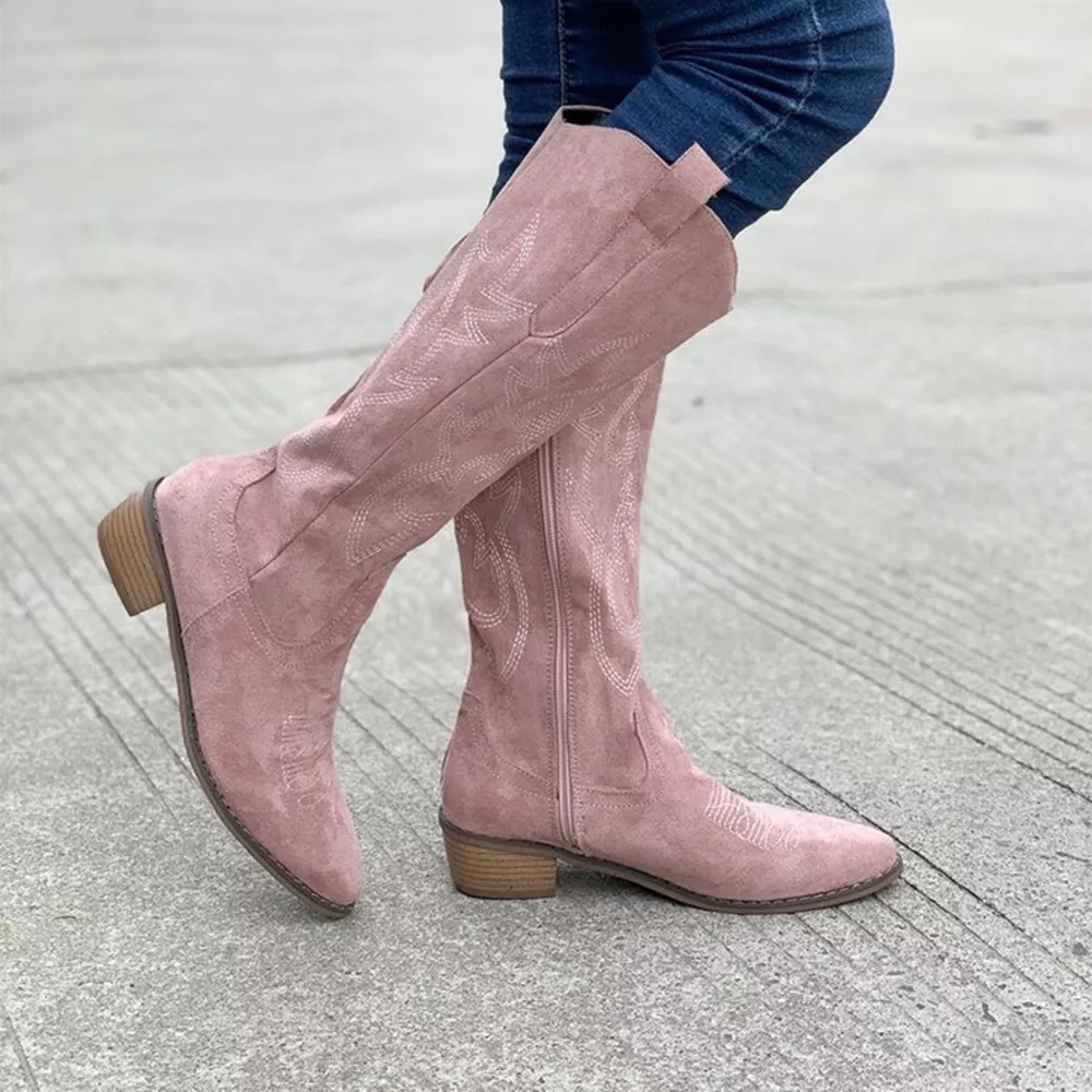 Point Toe Block Heels Boots, image 3