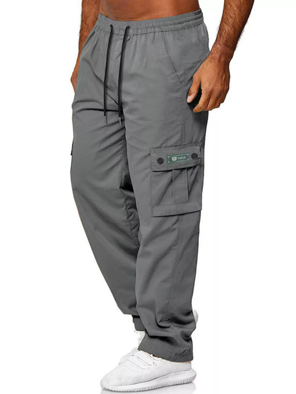 Men's Full Size Cargo Pants with Drawstring Waist Plus Size, image 9