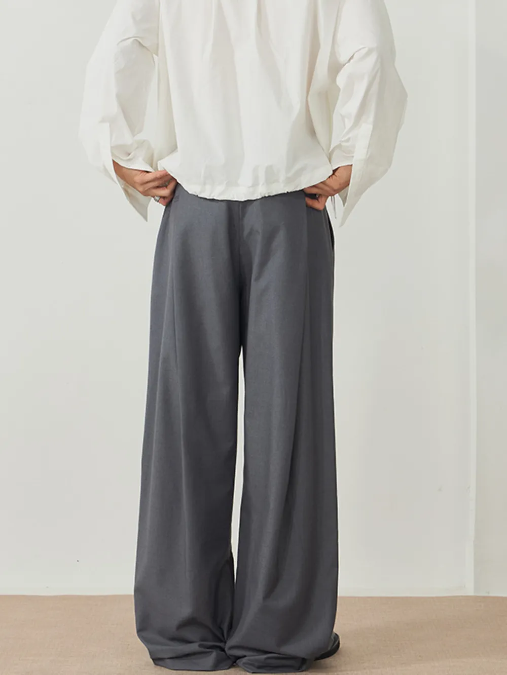 Men's Wide Leg Pleated Pants, image 3