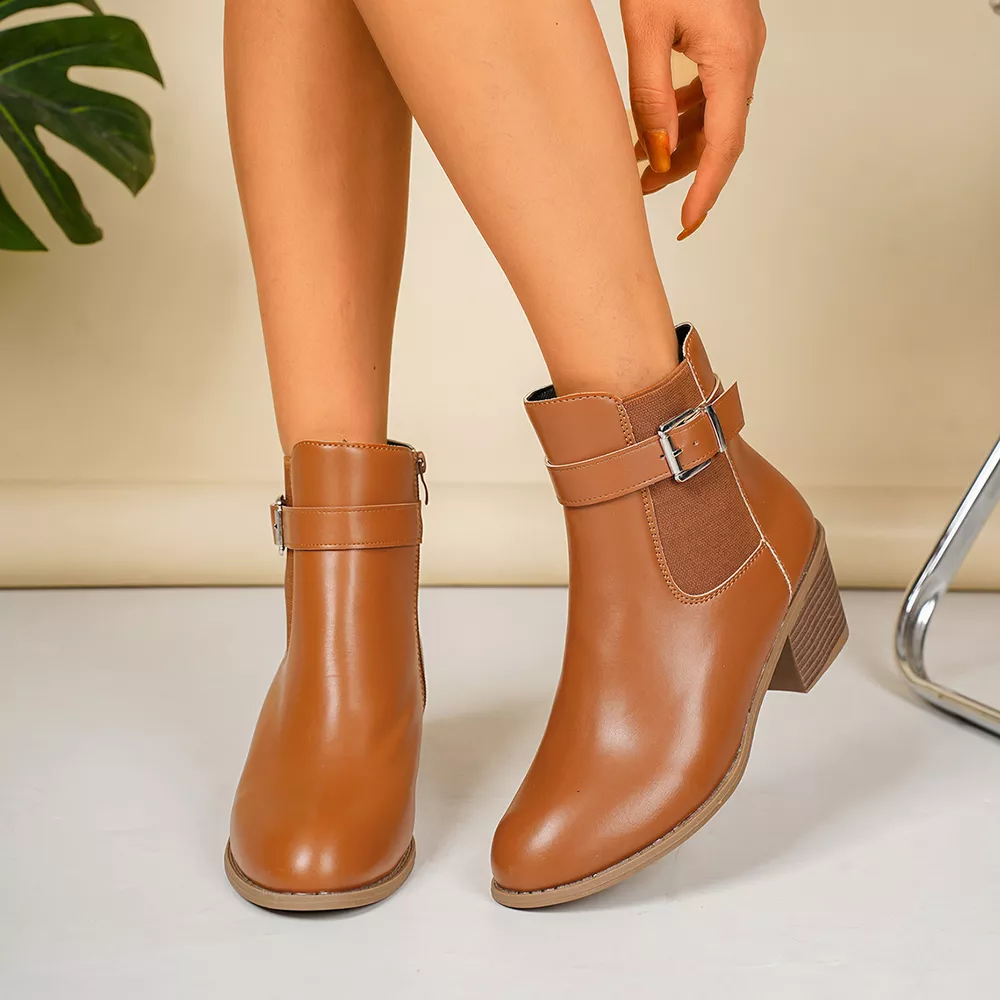 Point Toe Block Heels Boots, image 8