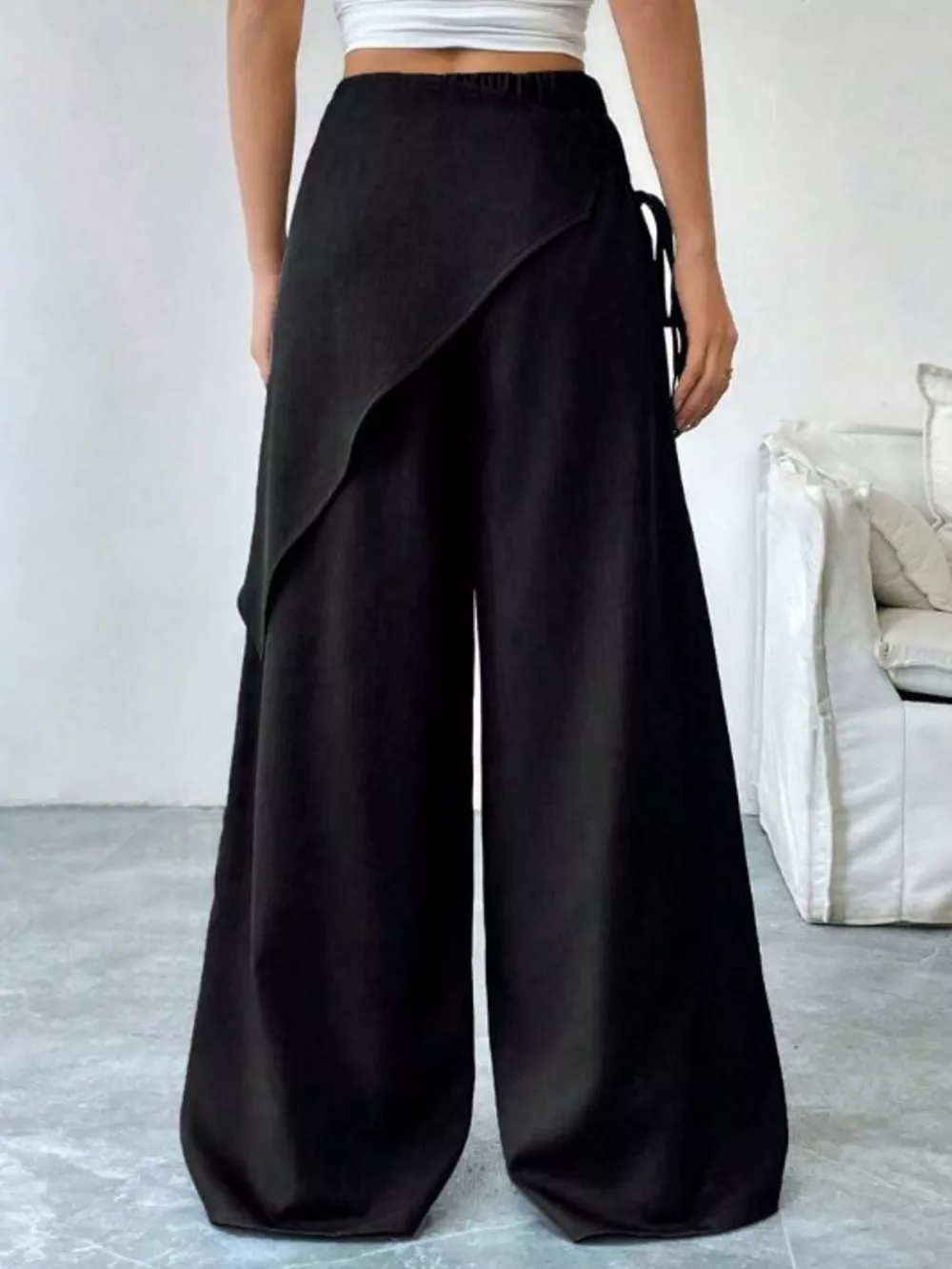 Wrap-Front Wide-Leg Pants, image 3
