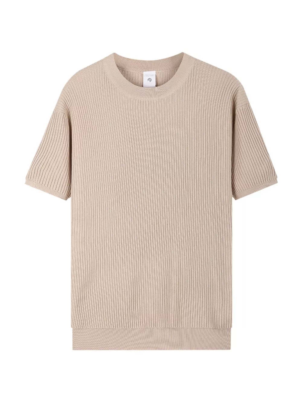 Men's Plus Size Ribbed Knit Relaxed Fit T-Shirt
