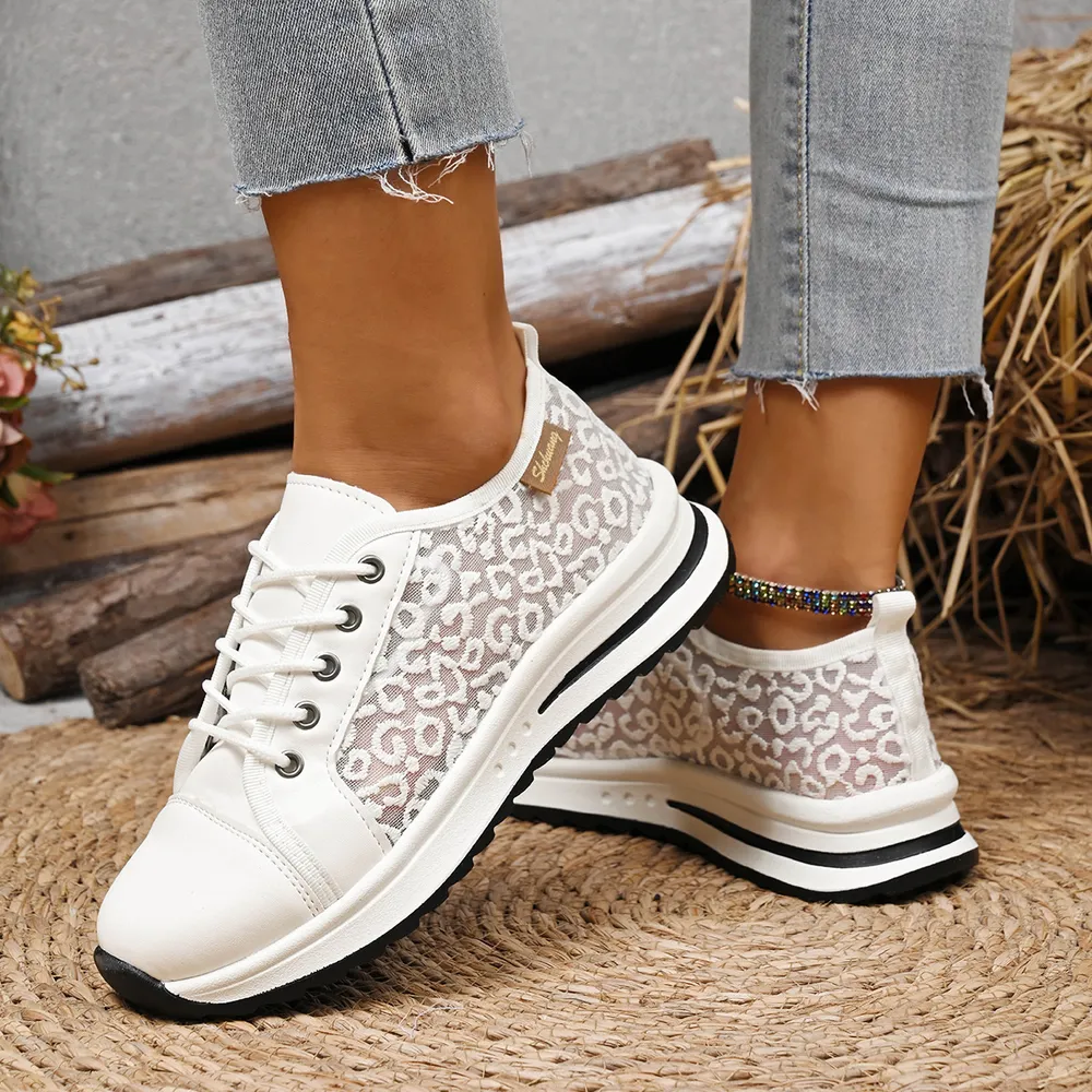 Lace-Up Platform Sneakers, image 4