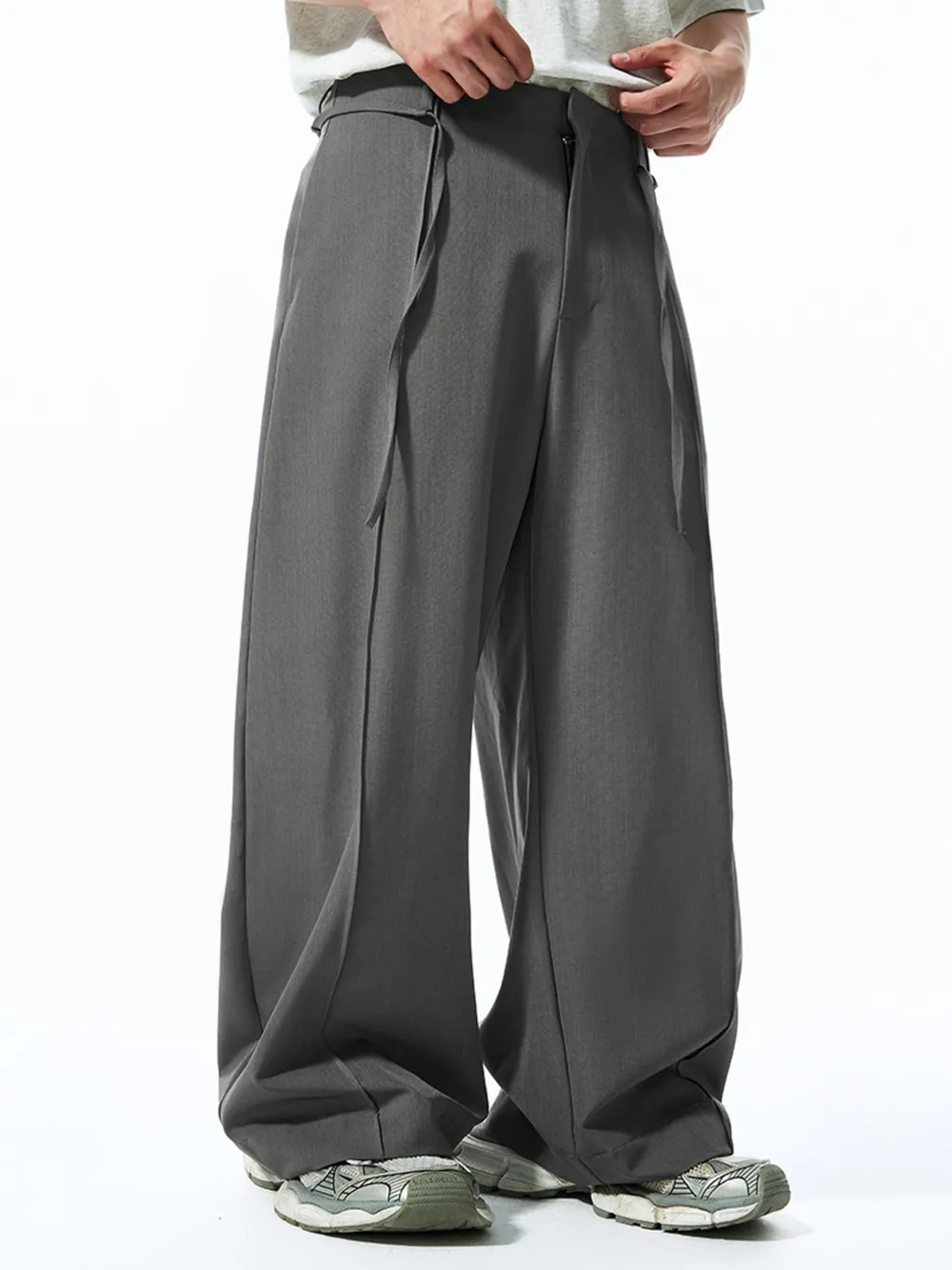 Men's High-Waist Wide-Leg Pants
