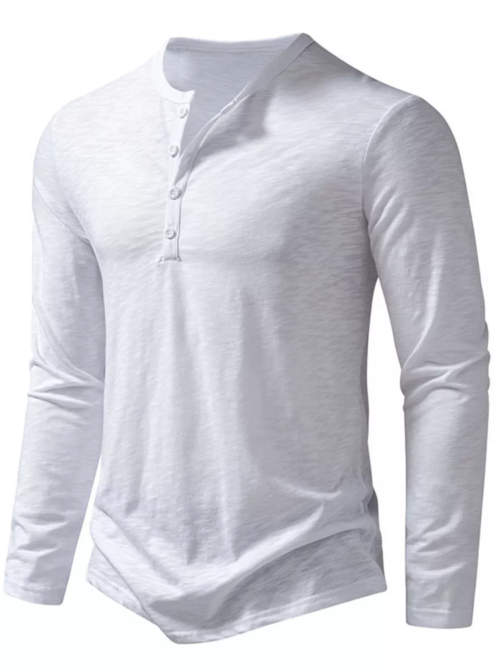 Men's Long Sleeve Henley T-Shirt, image 16