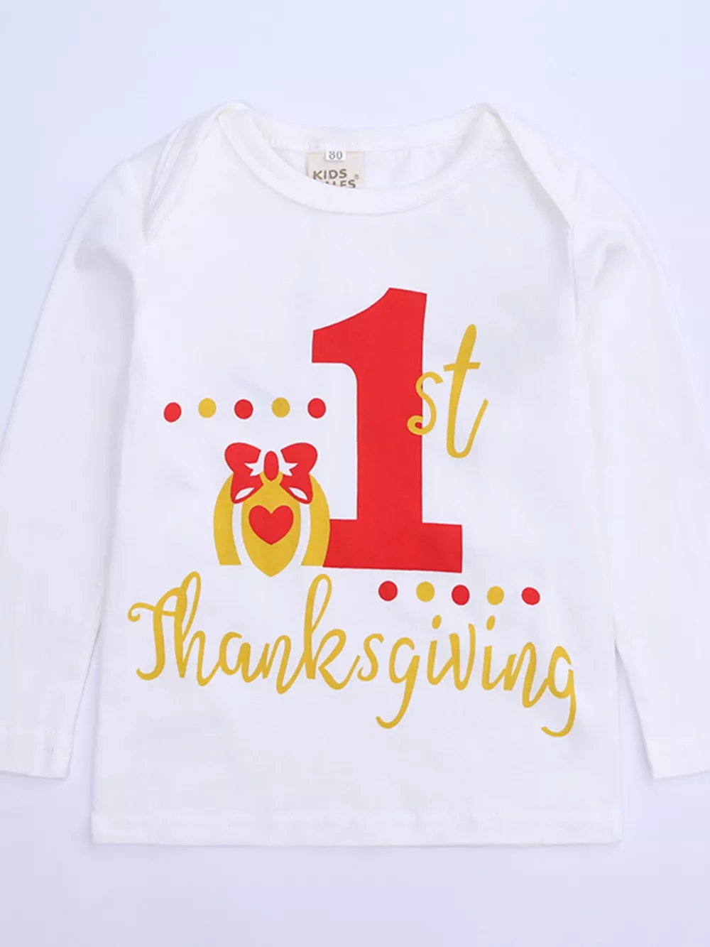Children's First Thanksgiving Top and Skirt Outfit Set, image 2