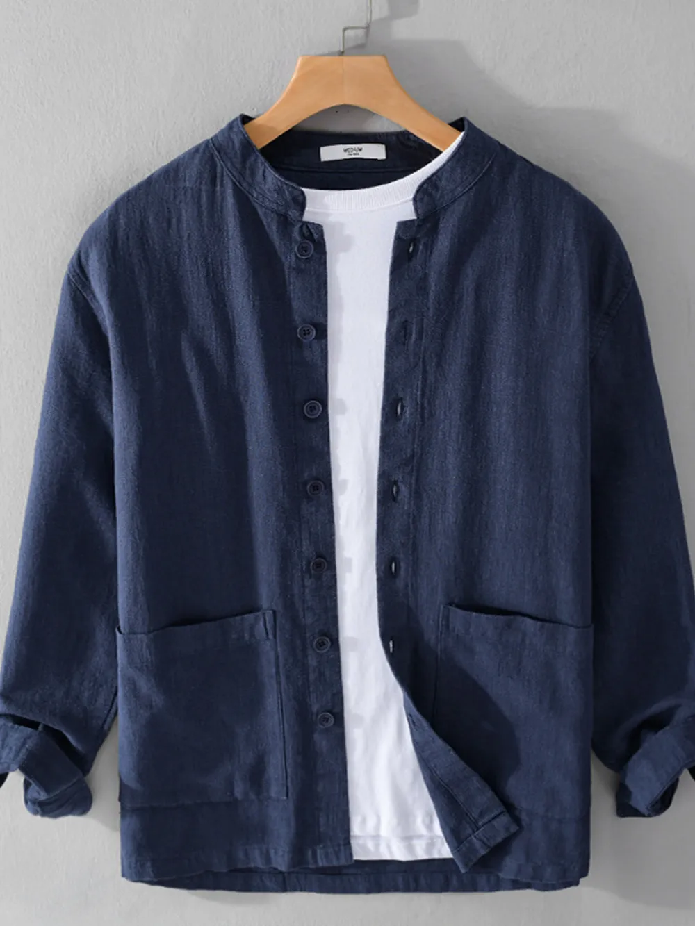 Men's Plus Size Button Up Long Sleeve Shirt