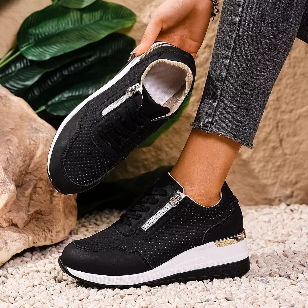 Lace Up Wedge Sneakers, image 5