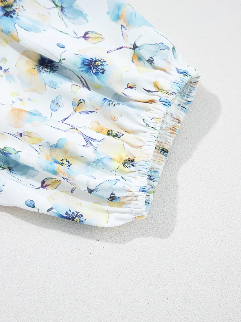 Striped Floral Sleeve Casual Blouse, image 3