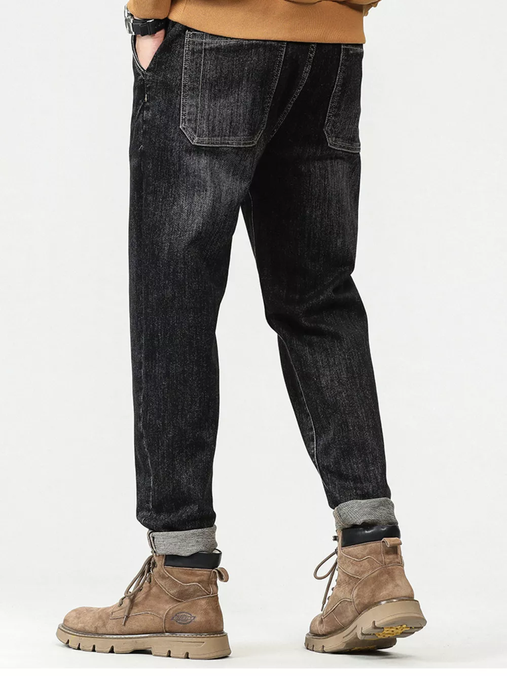 Men's Plus Size Vintage Wash Relaxed Fit Jeans, image 2