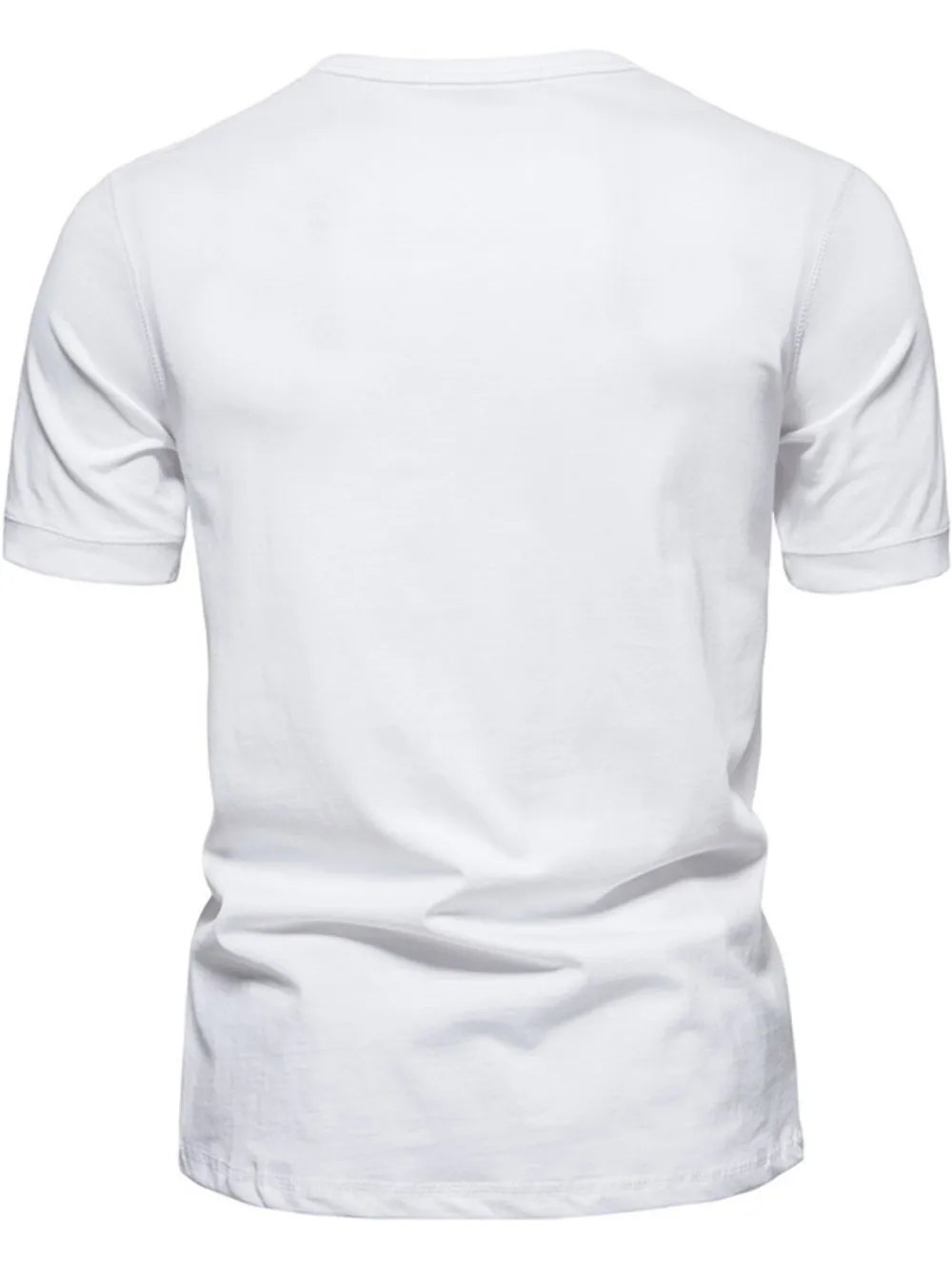 Men's Full Size Henley Style T-Shirt with Button Detail Plus Size, image 5