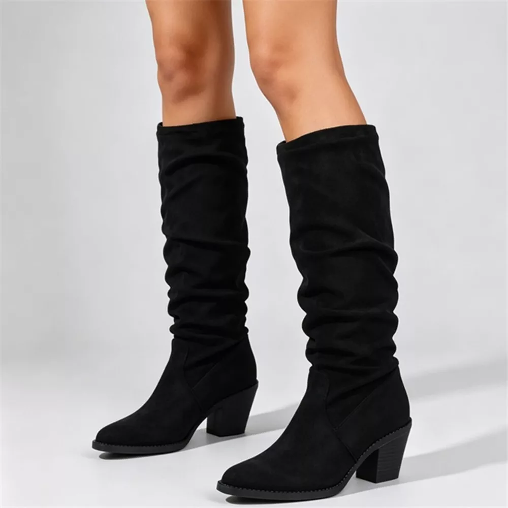 Point Toe Block Heels Boots, image 5