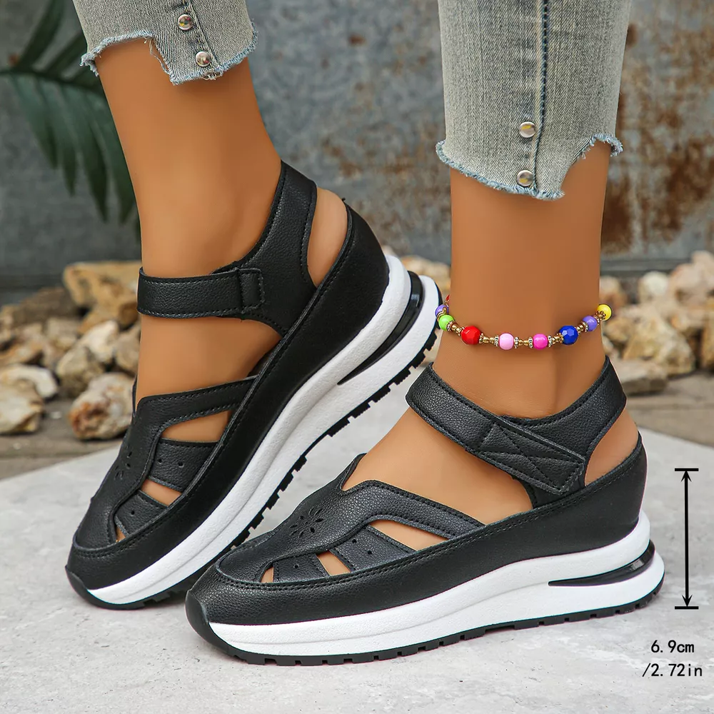 Cutout Wedge Sandals, image 5