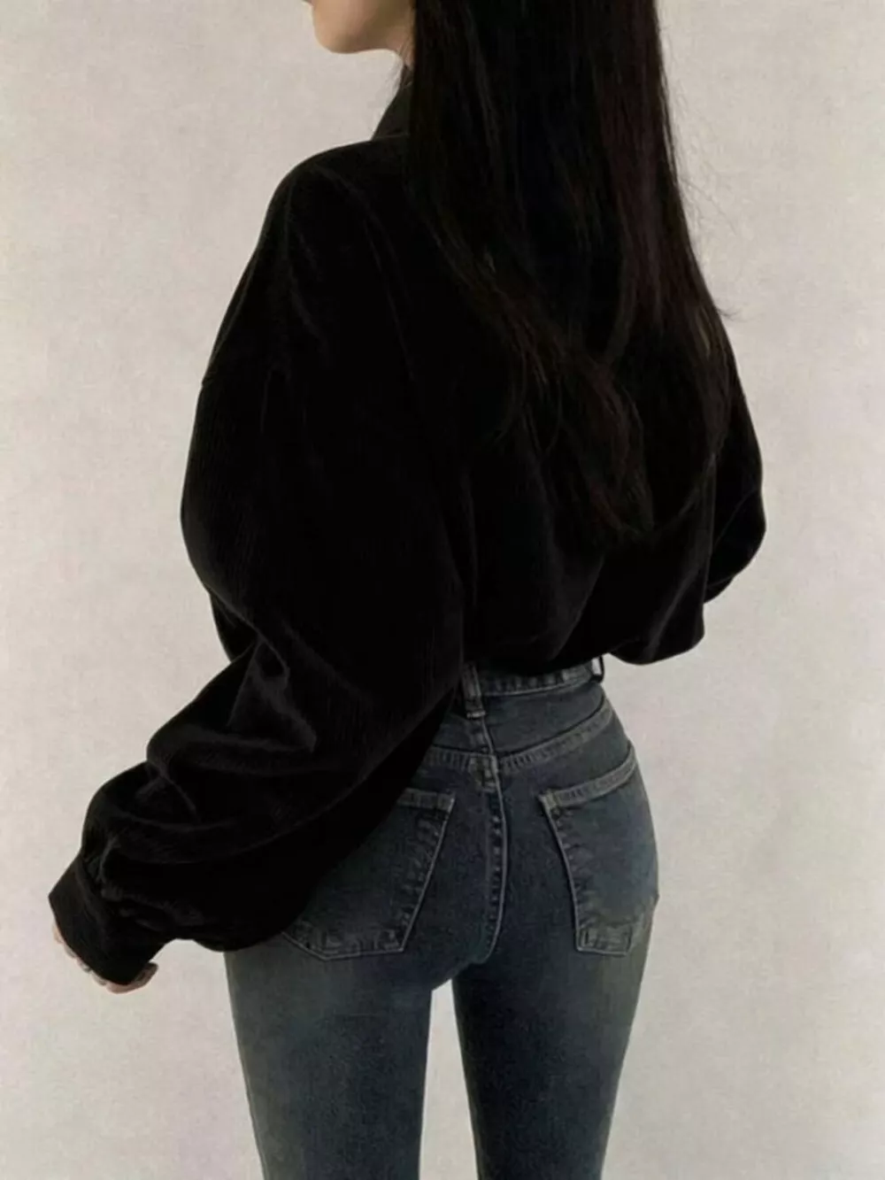 Corduroy Snap Down Cropped Jacket, image 3