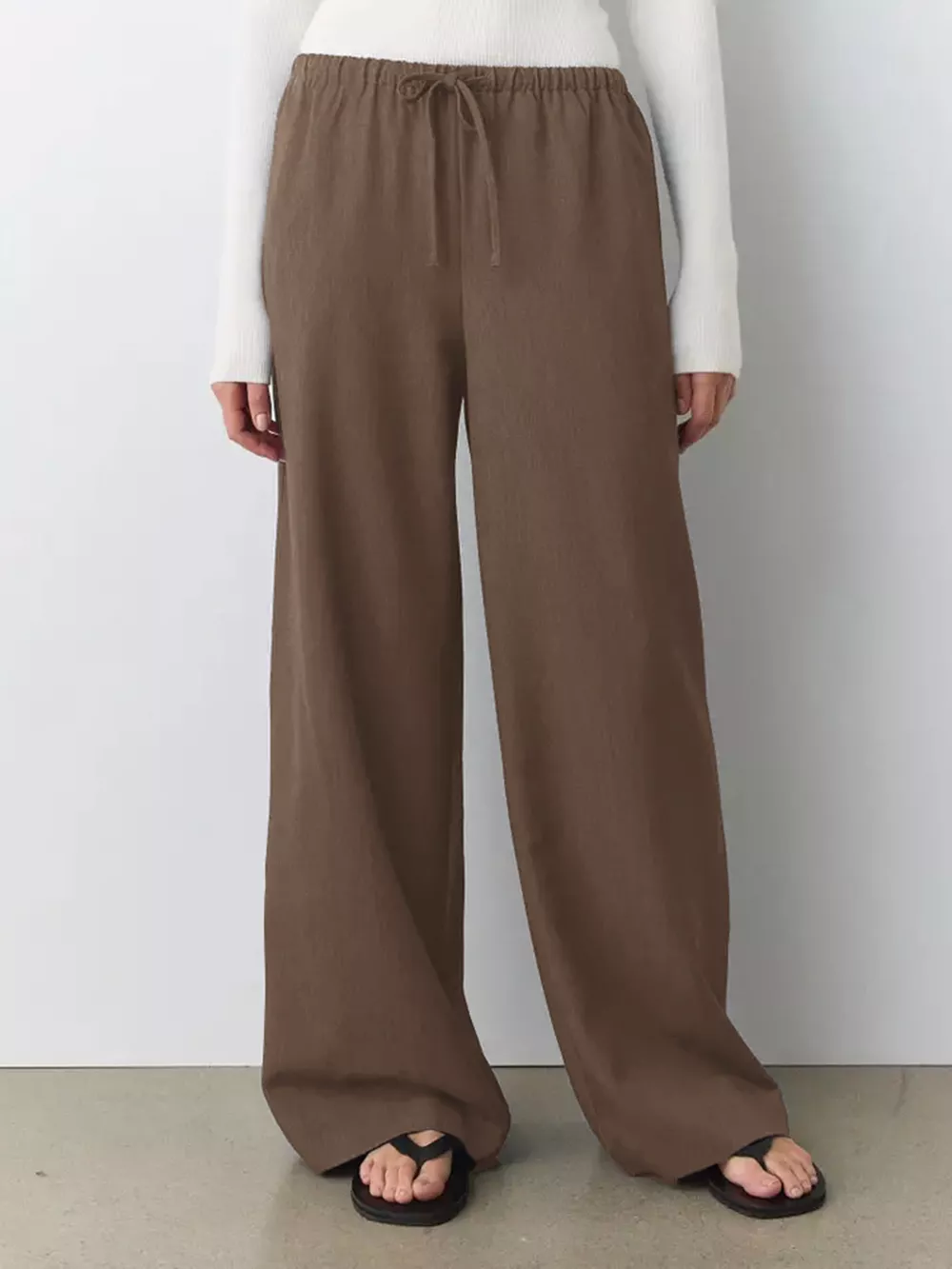 Wide Leg Drawstring Pants