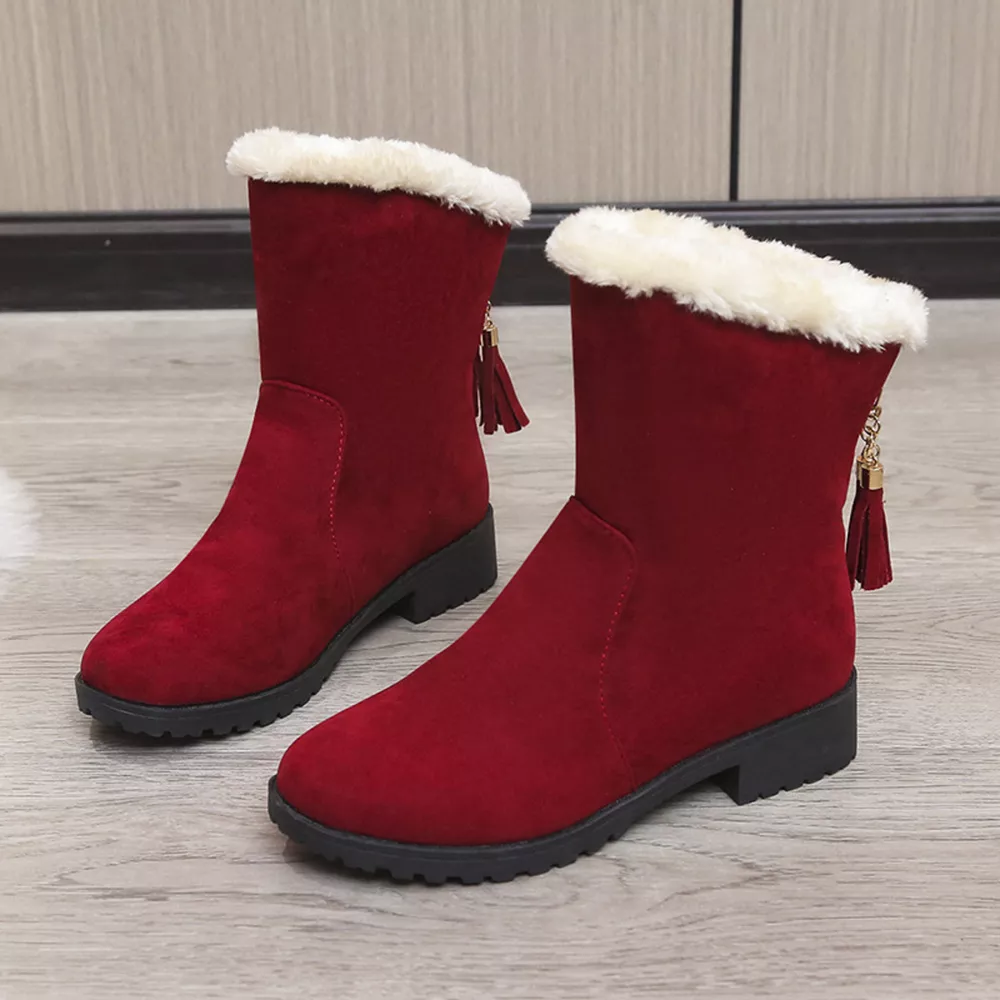 Round Toe Plush Lined Boots, image 7