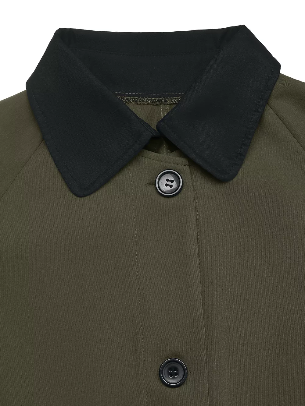 Contrast Collar Button Up Coat, image 6