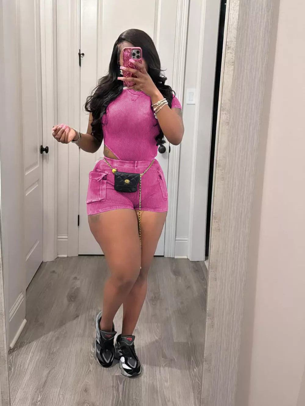 Ribbed Knit Bodysuit and Shorts Set, image 17
