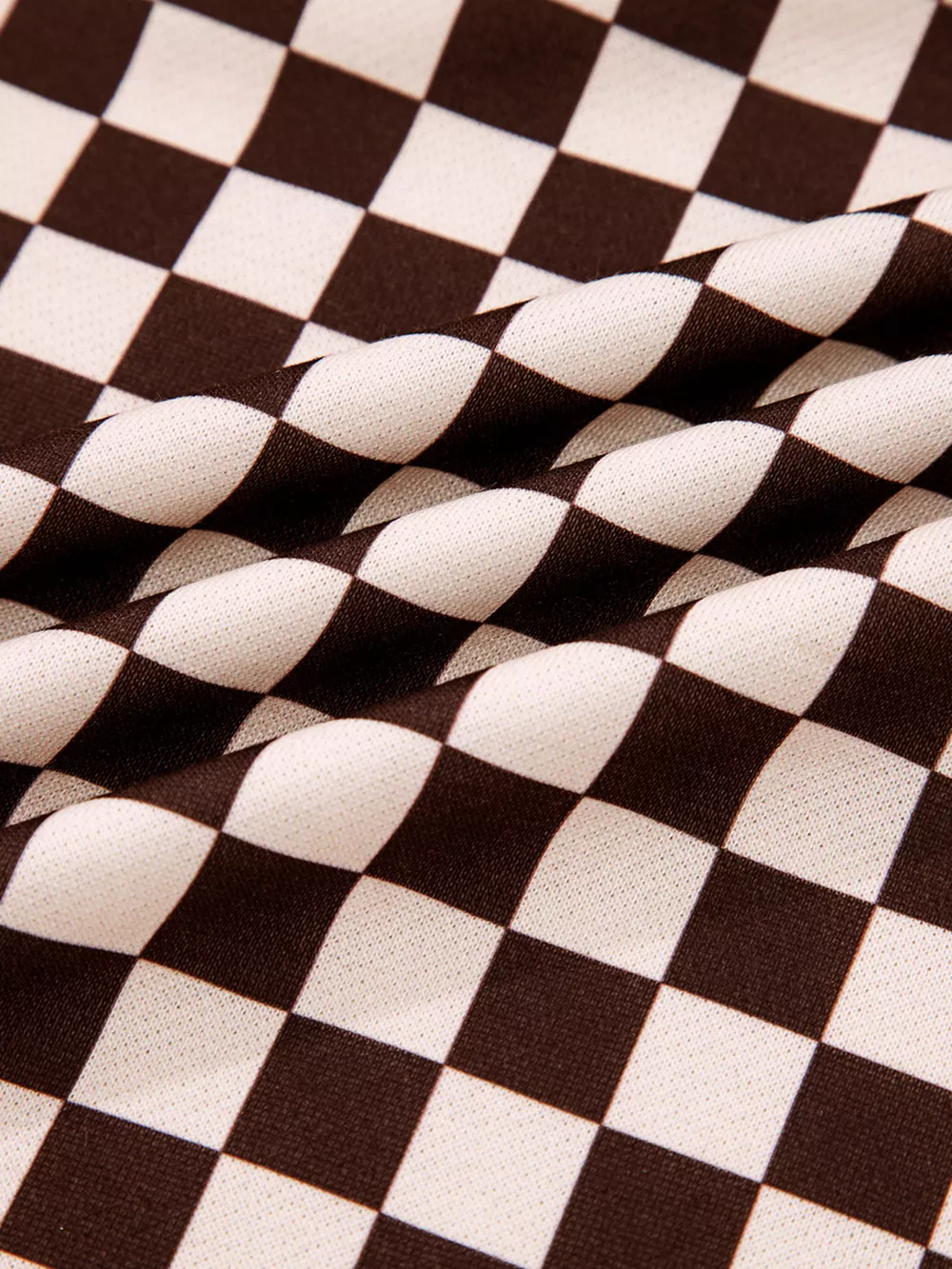 Checkered Drawstring Hoodie and Pants Set, image 7
