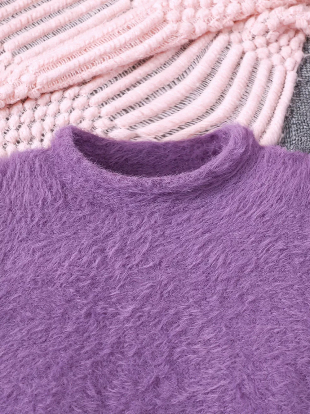 Children's Fuzzy Knit Top & Pants Set, image 4