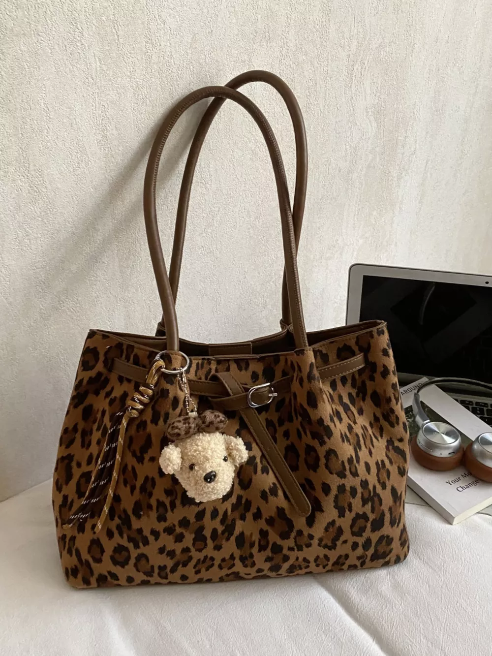 Leopard Print Shoulder Bag, image 6