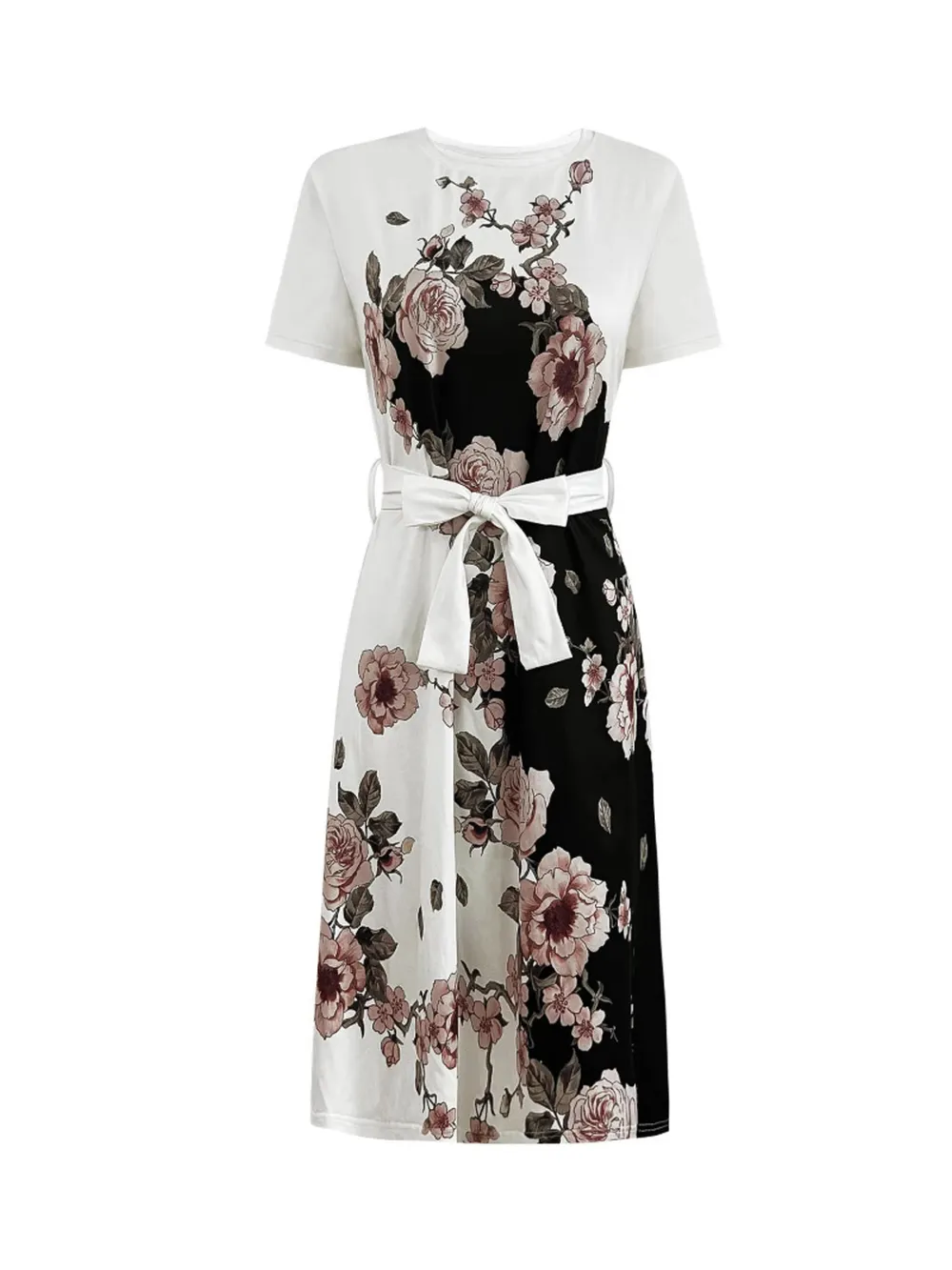 Floral Print Midi Dress with Short Sleeves, image 5