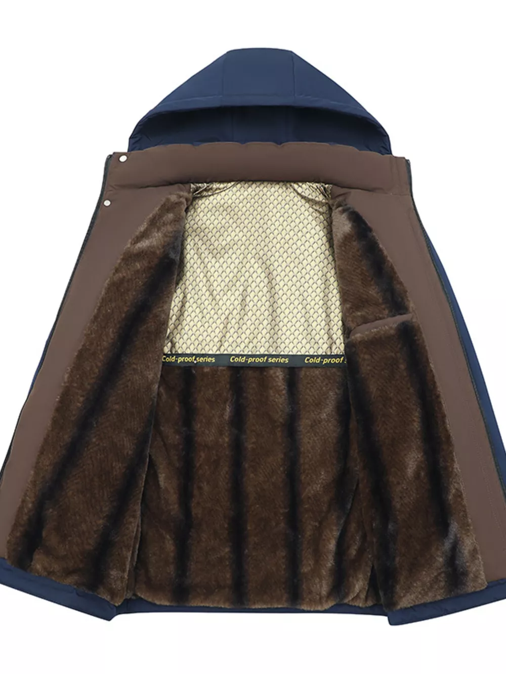 Men's Plus Size Fleece Lined Hooded Winter Coat, image 3