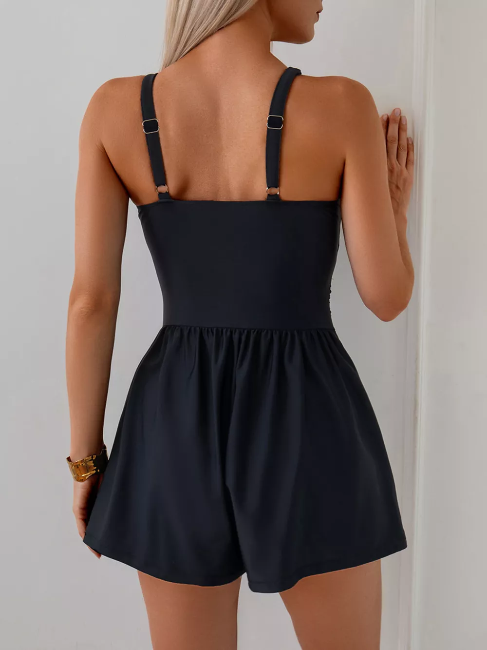 V-Neck Spaghetti Strap One-Piece Swimsuit, image 8