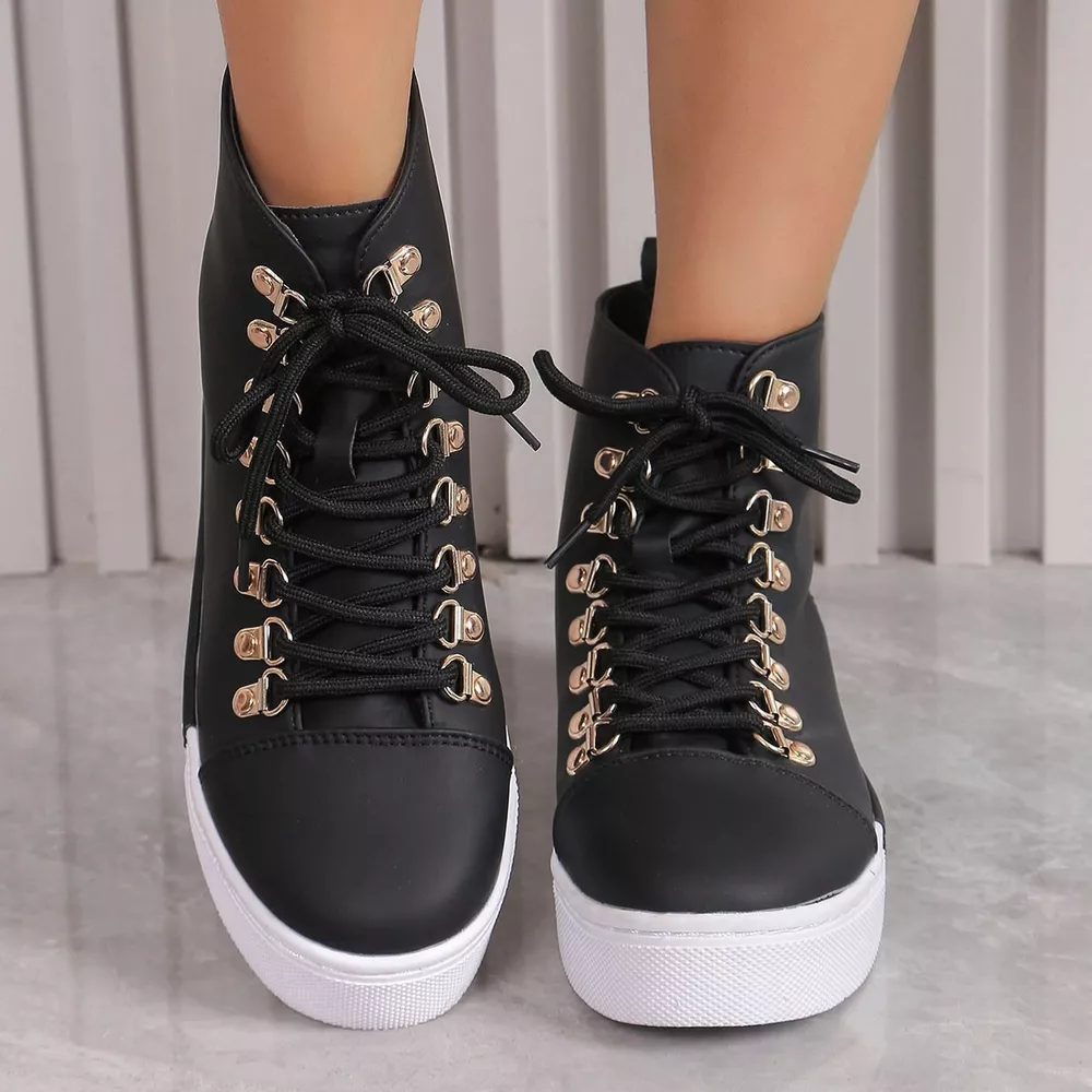 Lace-Up Platform Sneakers, image 4