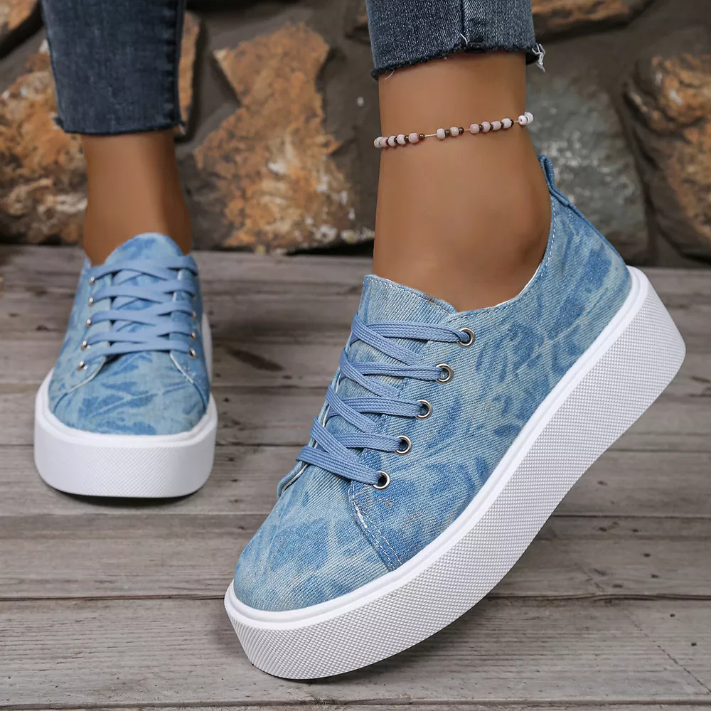Round Toe Platform Sneakers, image 6