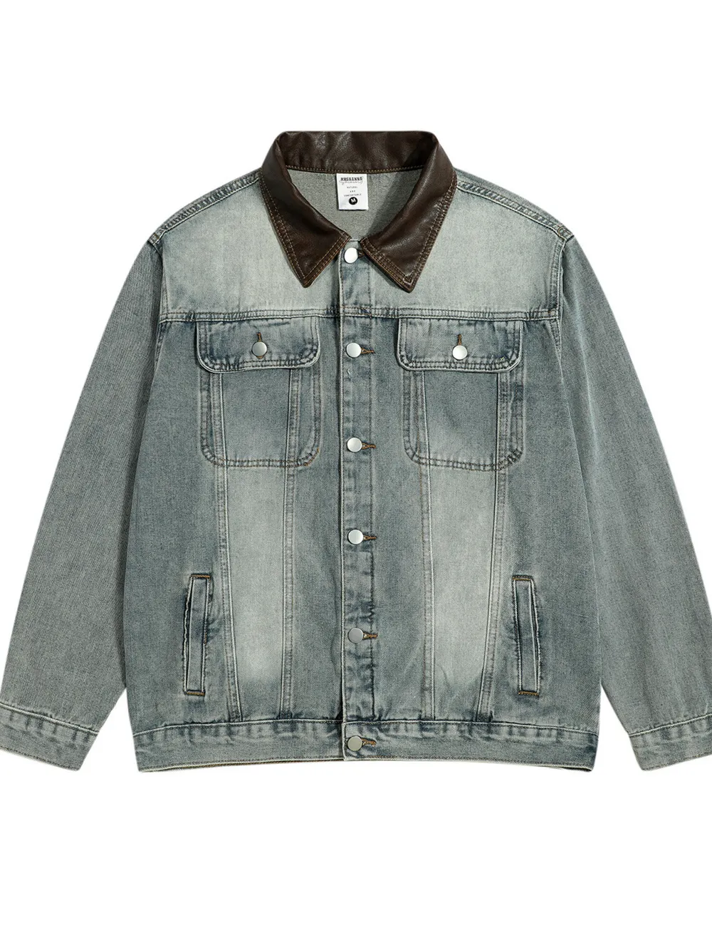 Men's Button Up Long Sleeve Denim Jacket, image 4