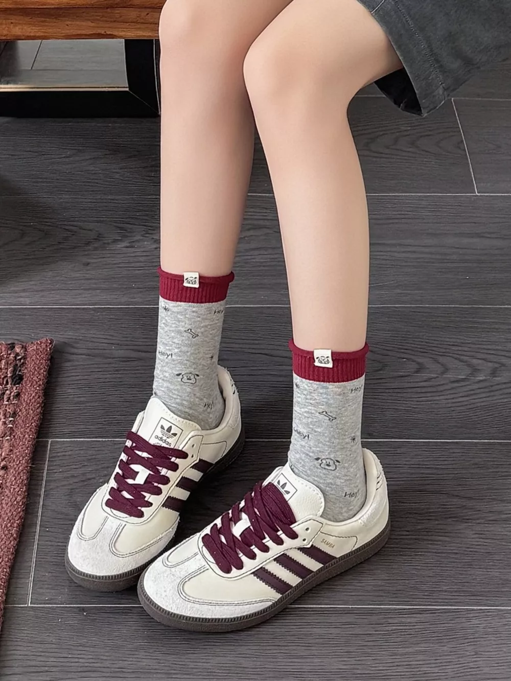 Cartoon Print Cotton Crew Socks, image 12