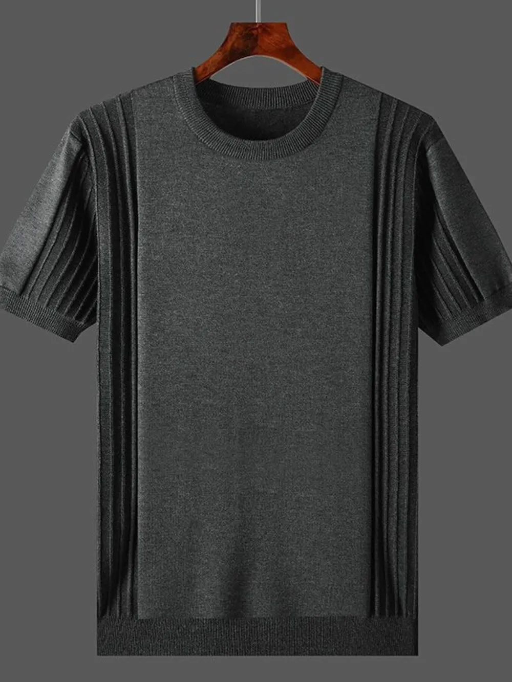 Men's Plus Size Round Neck Short Sleeve T-Shirt, image 7