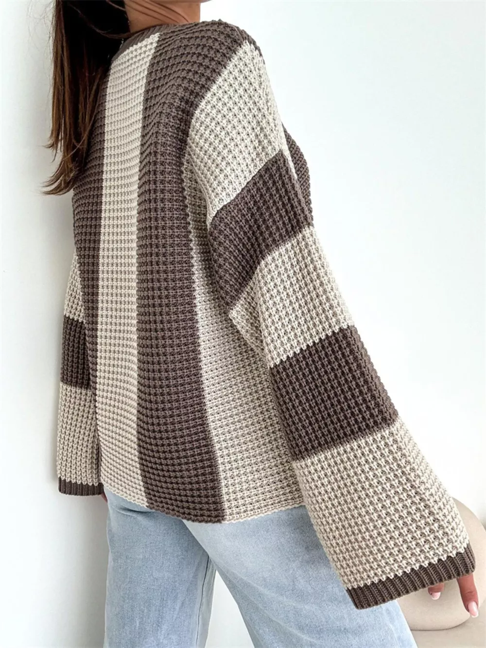 Color Block Long Sleeve Sweater, image 5