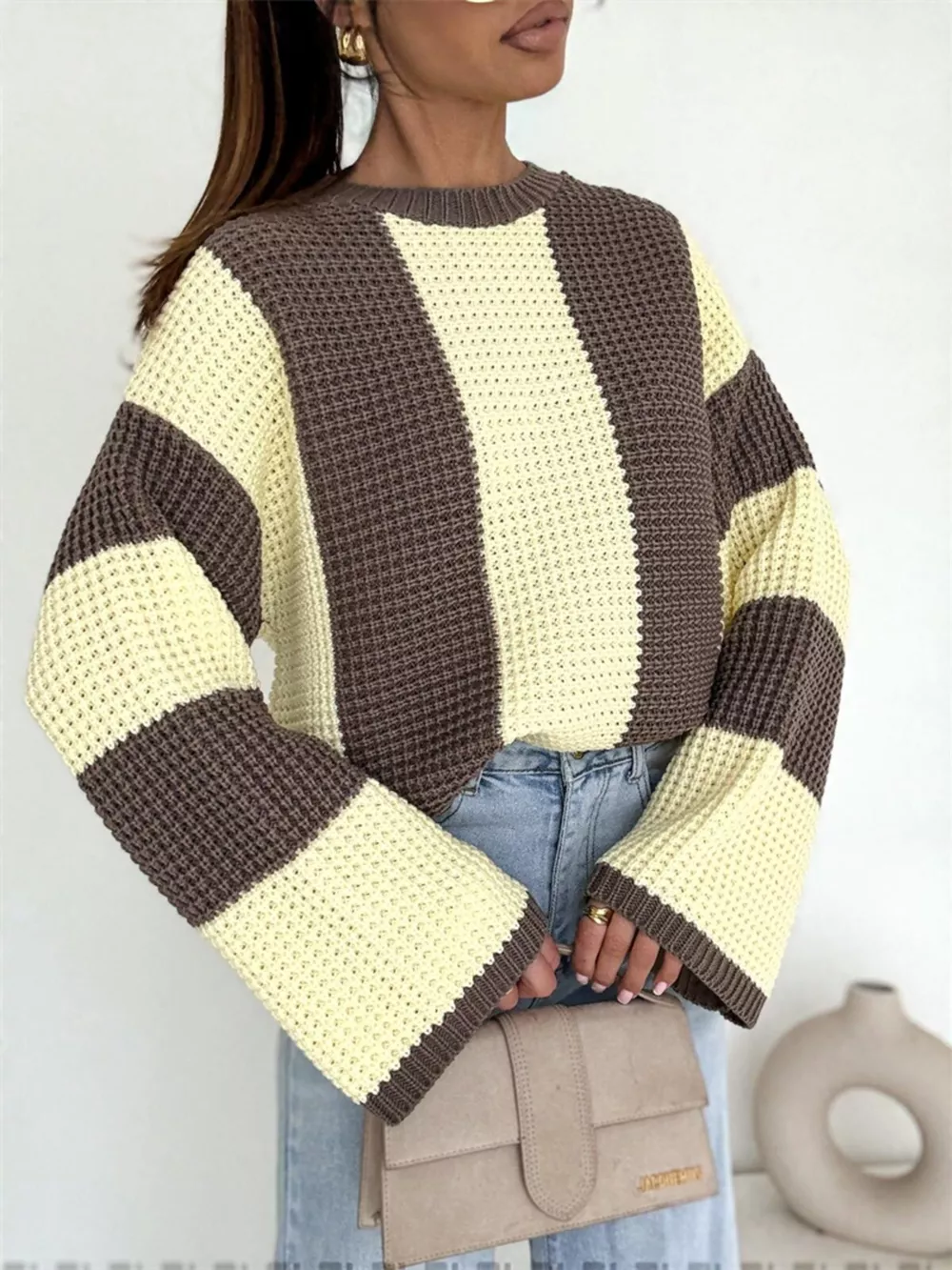 Color Block Long Sleeve Sweater, image 6