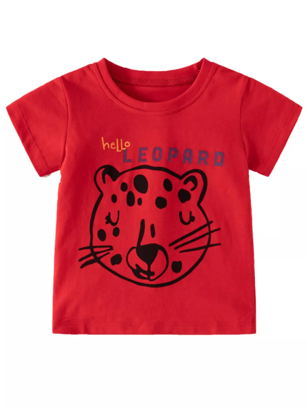 Children's Leopard Graphic Short Sleeve T-Shirt, image 2