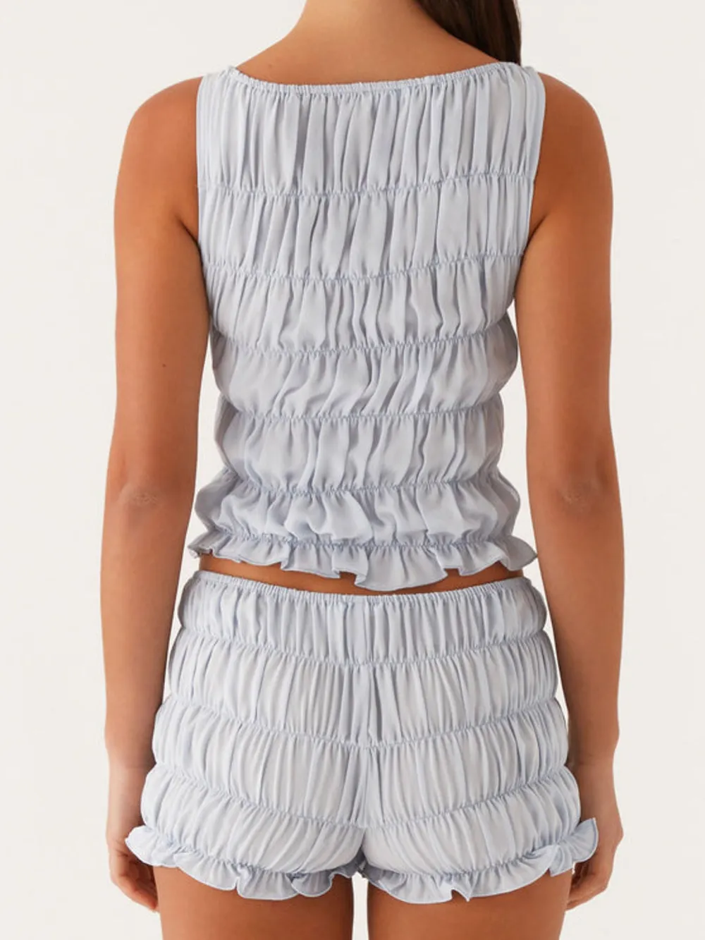 Ruched Texture Tank and Shorts Two-Piece Set, image 17