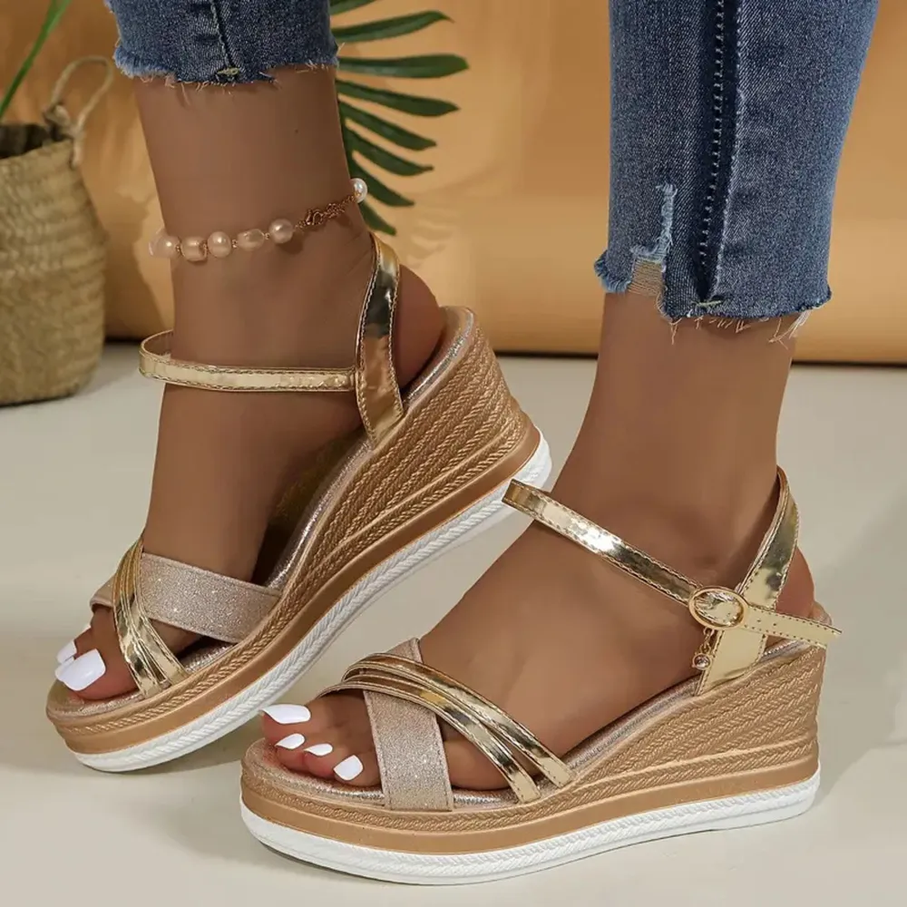 Open Toe Wedge Sandals, image 4