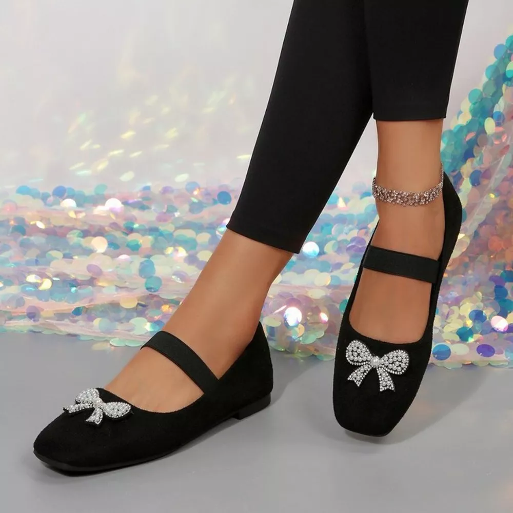Square Toe Flats Slip-Ons, image 3